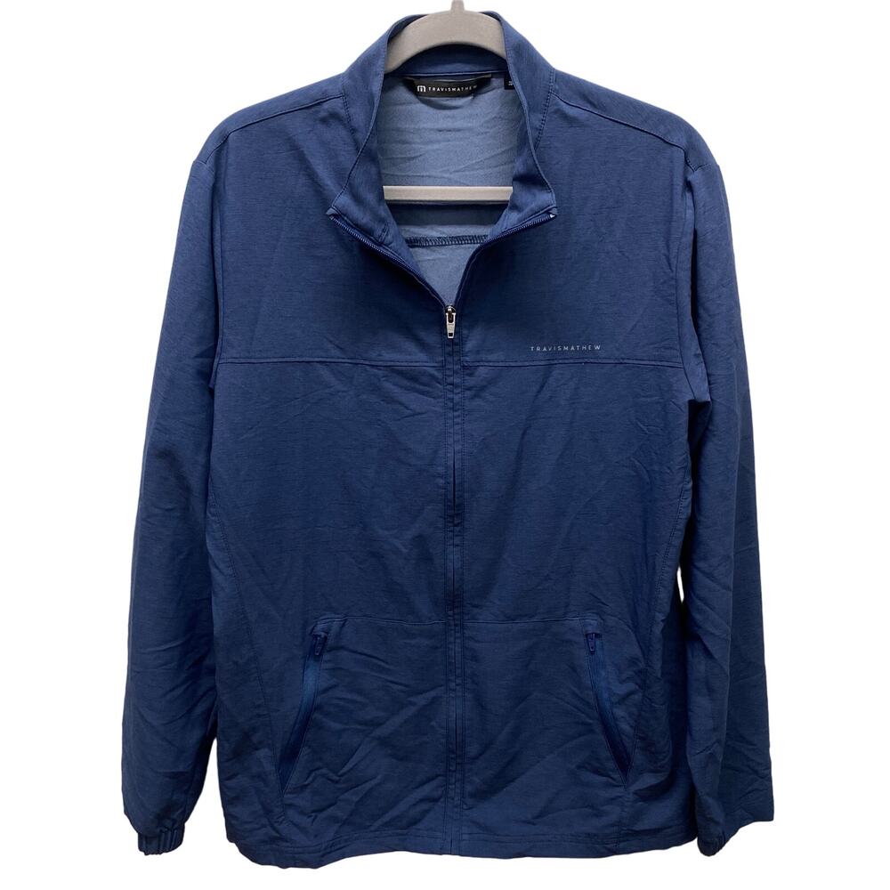 Travis Mathew Valley View Blue Golf Jacket Men's M Full Zip Windbreaker